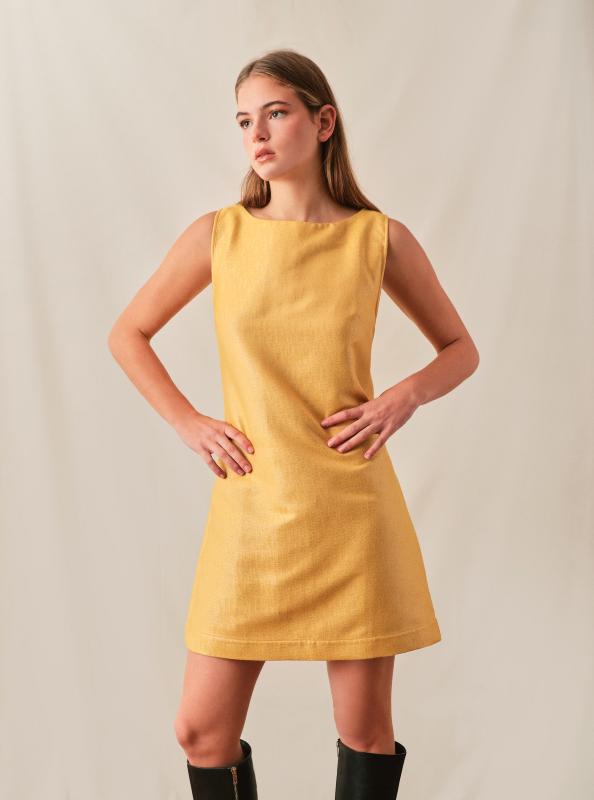 ROBE TRAPÈZE BORA BORA JAUNE